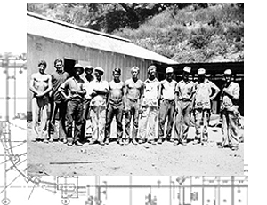 Gene (2nd from left) & the Crew